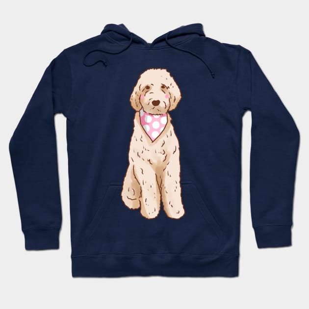 Cute Golden Doodle drawing Hoodie by Mayarart